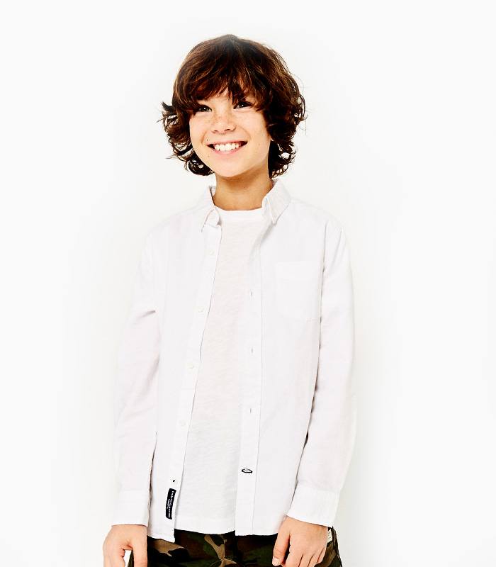 Chaqueta/camisa blanca con botones
